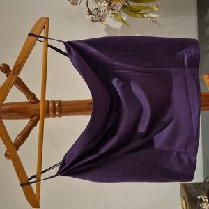 DYNAMITE, purple camisole, smocking, adjustable straps,100% polyester, M.